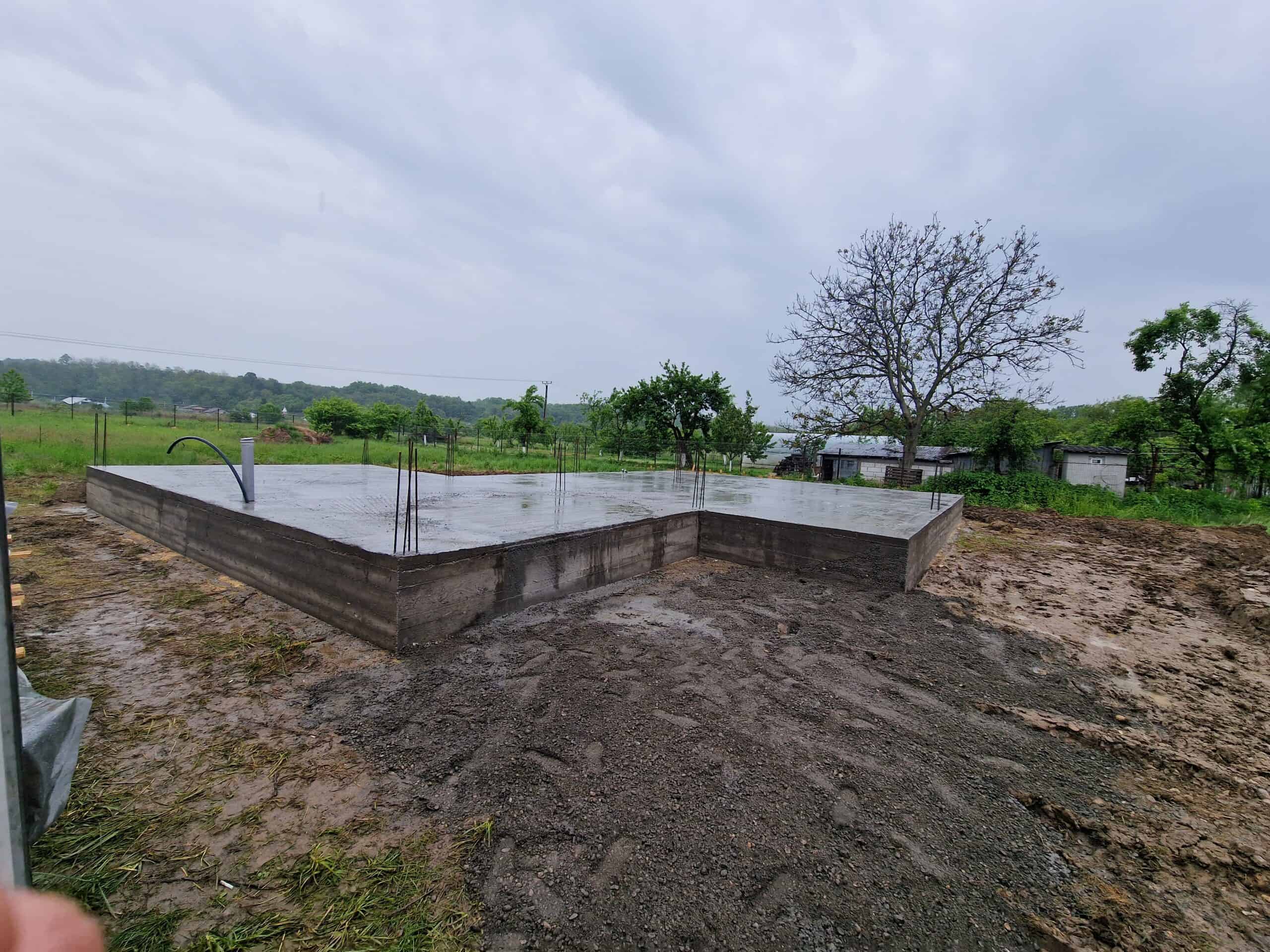 etapa fundatie si elevatie casa in santier